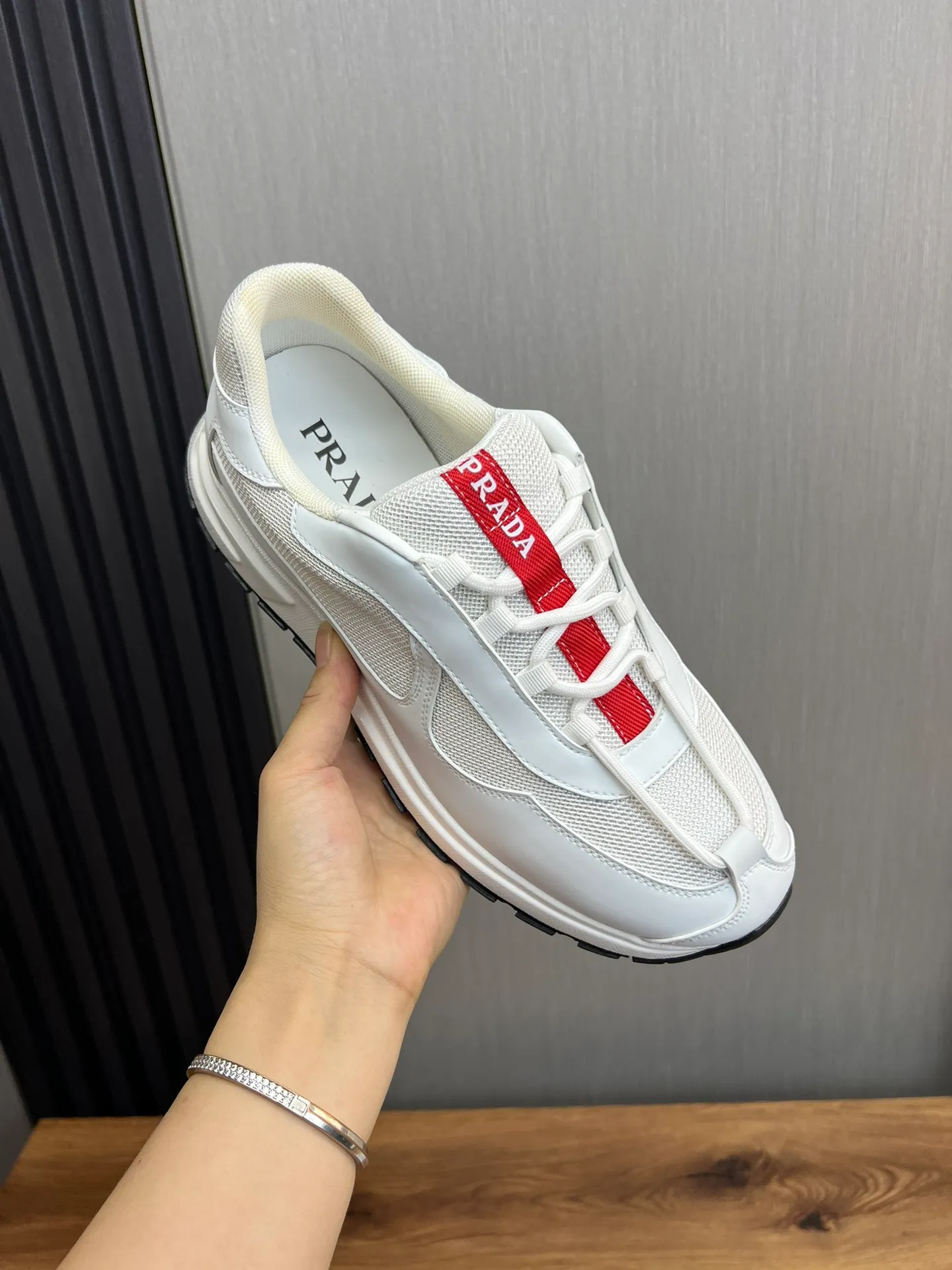 Men's shoes 💰540💰 [PRADA] Men's shoes are popular in the counter, official website is synchronized, 1 high-quality shipment ✔️Original fly-woven cowhide + cowhide lining, 1🆚1 replica, original sole, 38-45 (45 customized, non-refundable)